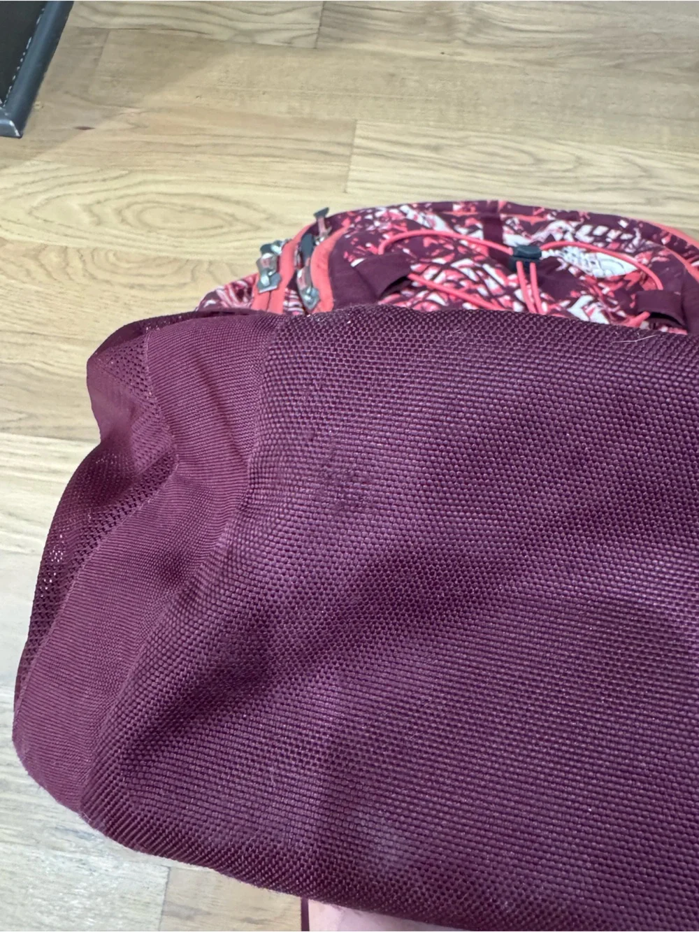 The North Face Jester Unisex Burgundy Geometric Print Backpack FlexVent